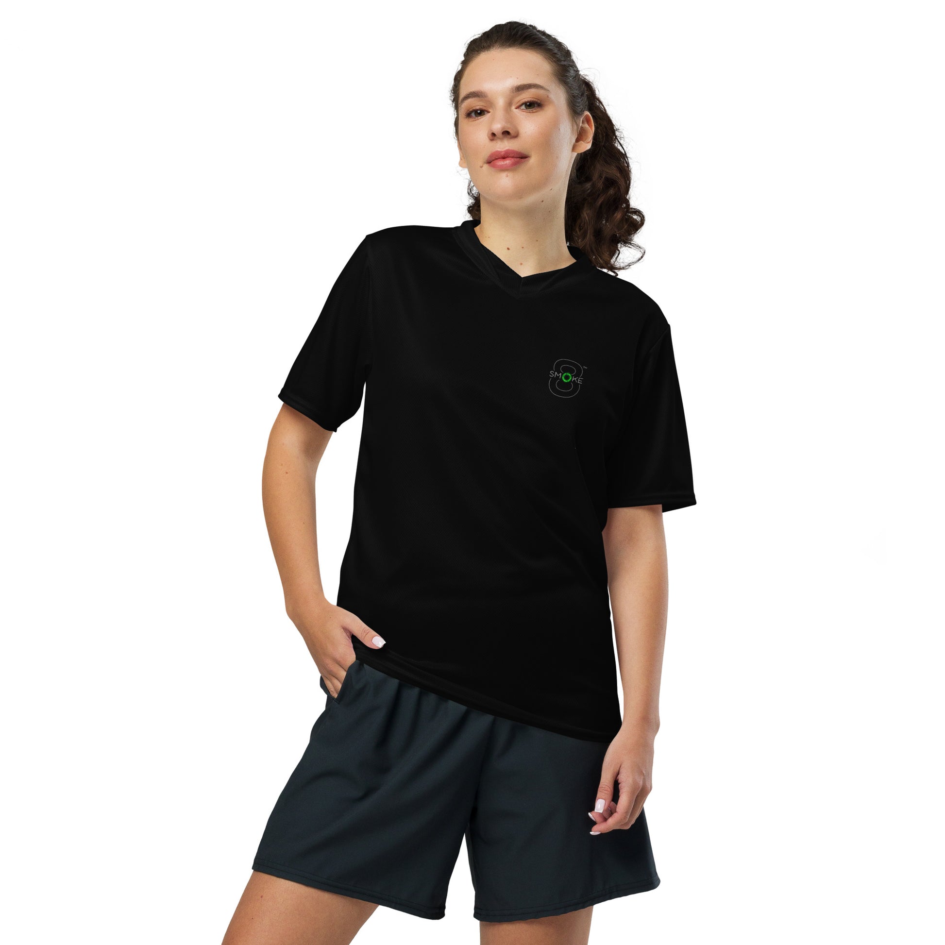 8TH Smoke Recycled unisex sports jersey