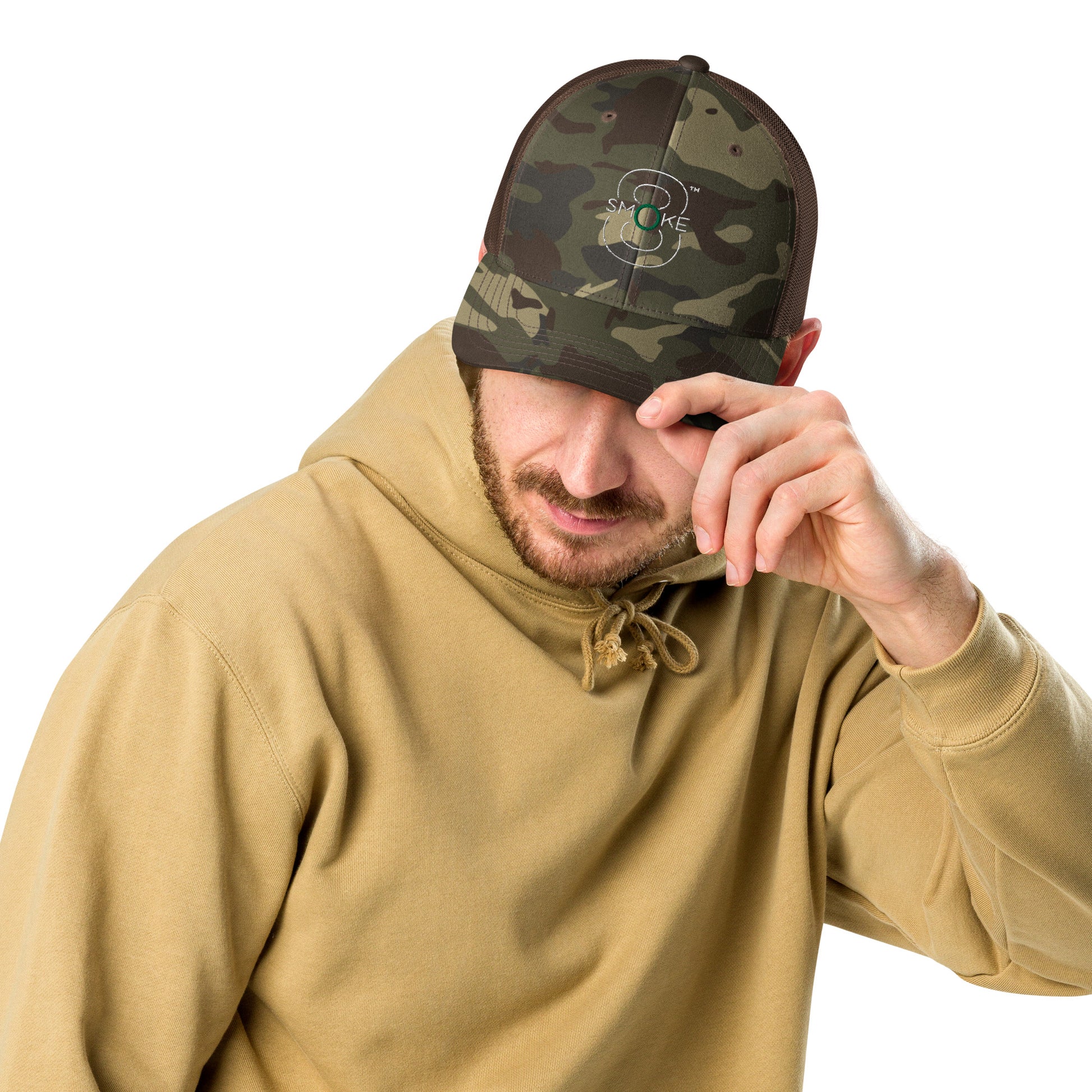 8TH Smoke Camouflage trucker hat