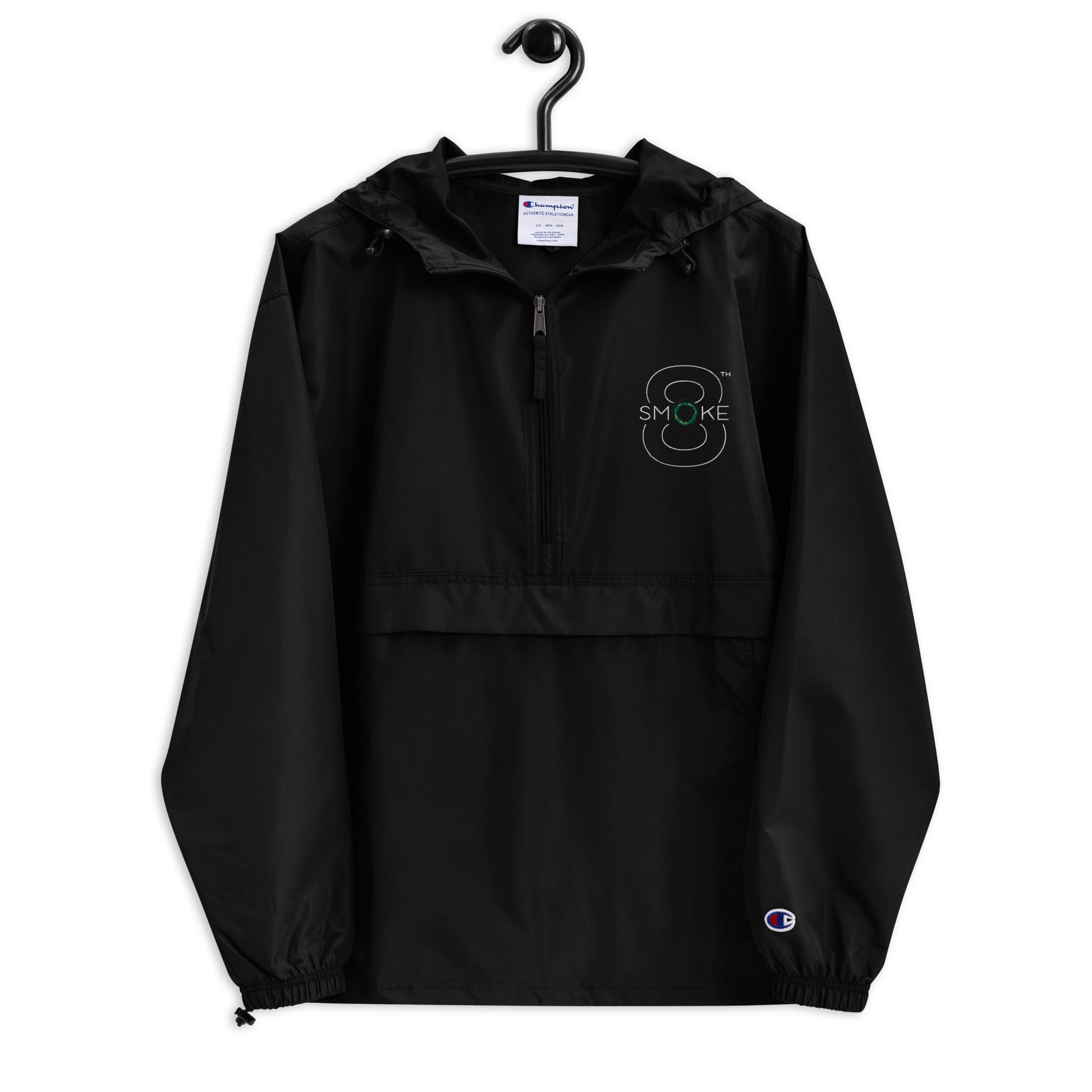 8TH Smoke Embroidered Champion Packable Jacket