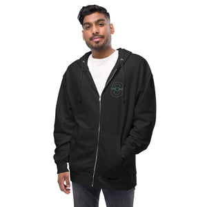 8TH Smoke Unisex fleece zip up hoodie