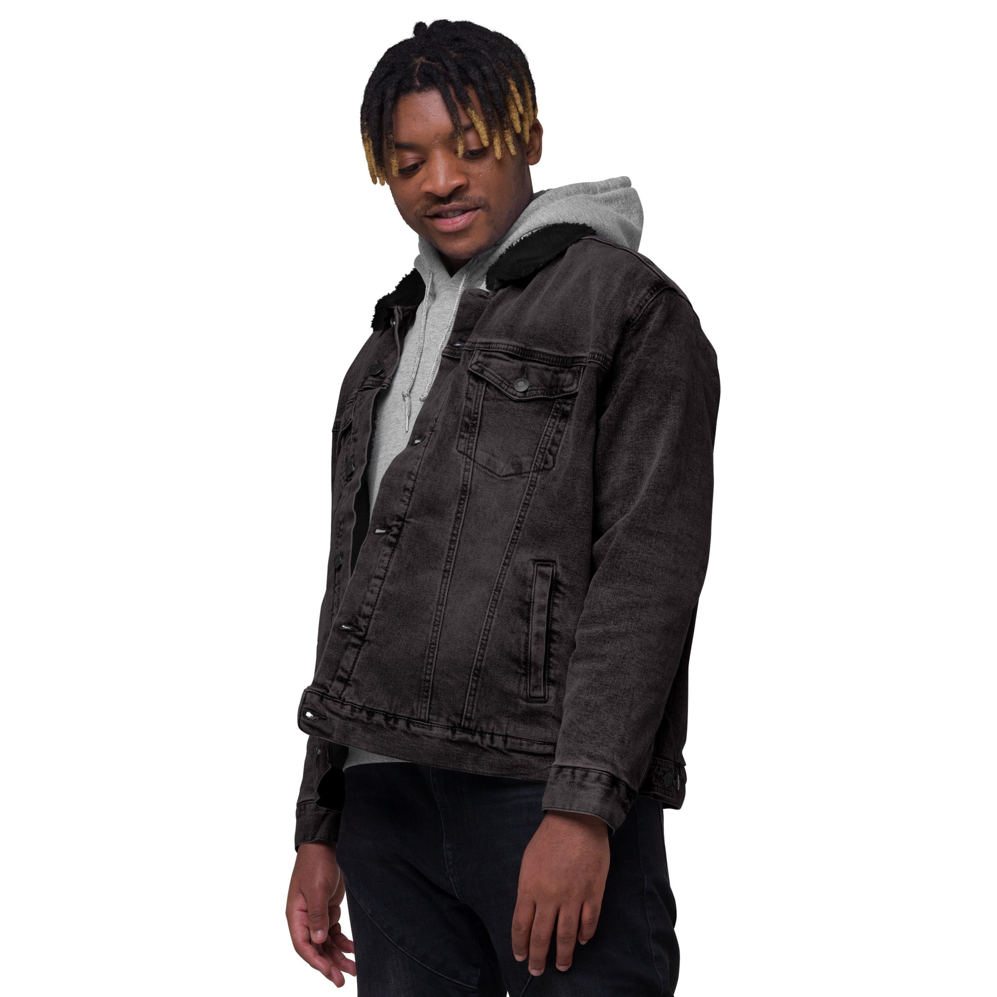 8TH Smoke Unisex denim sherpa jacket