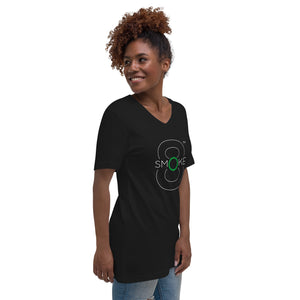 8TH Smoke Unisex Short Sleeve V-Neck T-Shirt