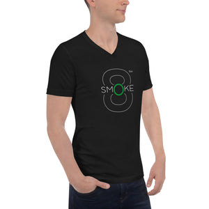 8TH Smoke Unisex Short Sleeve V-Neck T-Shirt